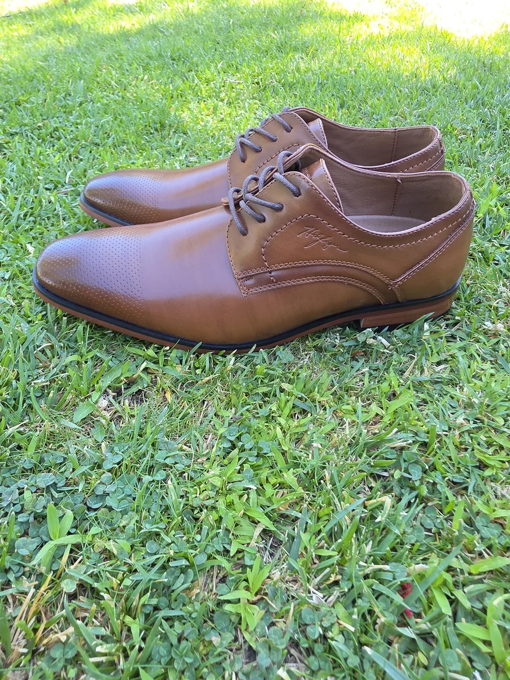 Tommy Hilfiger Brown Leather Derby Shoes